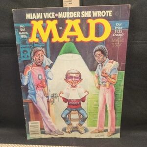 Mad Magazine March 1986 #261 Miami Vice Cover Used Complete
